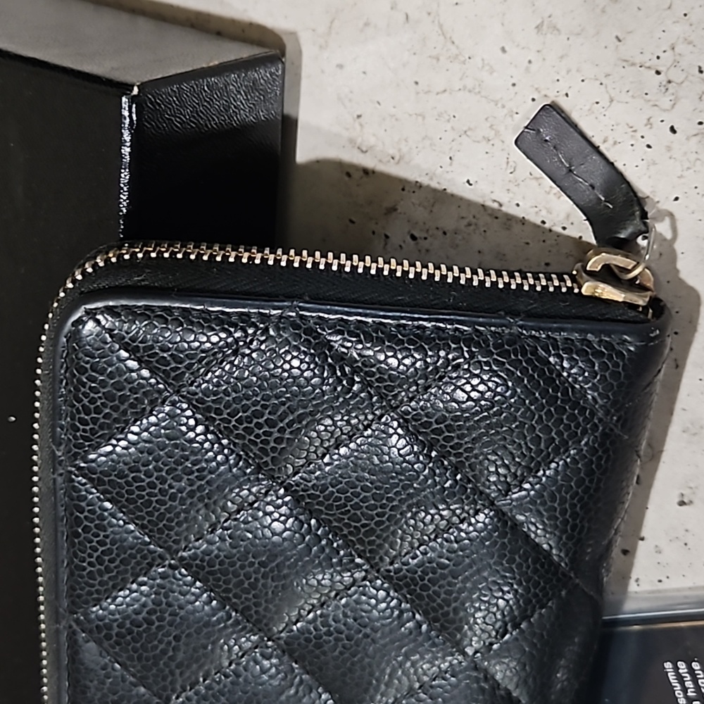 Chanel Caviar Black Zip Wallet - Picture 6 of 10